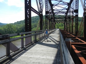 Biking across the 'Allegheny River