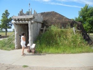 replica Hidatsa earthlodge at Knife River Indian Villages NHS