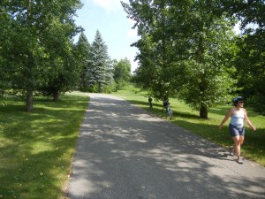 Red River Greenway bike trail in Grand Forks