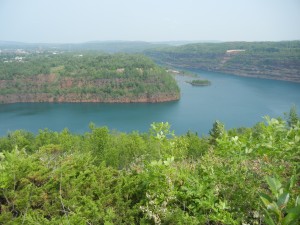 former open pit mine at Virginia, Minnesota