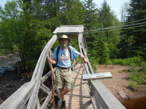 Paul celebrating July 4th on the Superior Hiking Trail