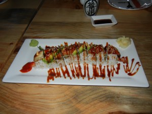 Paul enjoyed the "dragon" sushi (eel & eel sauce)