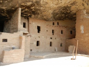 ladder entrance to a kiva below ground at Balcony House ruin