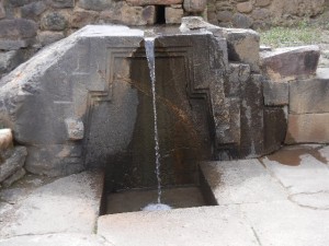 princess ceremonial fountain at Ollantaytambo ruins