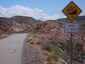 Moab Canyon bike path