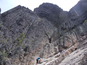 looking up Pilot Rock from the end of the tail