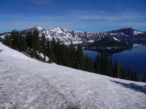 Crater Lake in mid-June