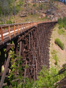 one of 18 trestles in Myra Canyon