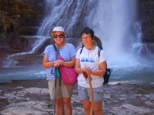 Sonia and Amy at Virginia Falls