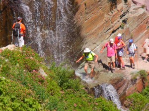 fording the waterfall