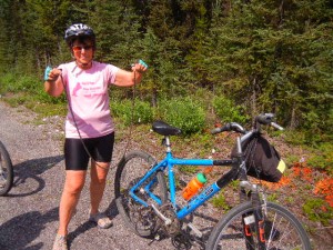 Amy's chain broke and fell off after going over a bump