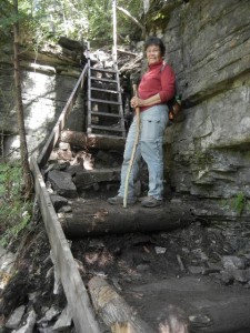 a ladder on the Cup and Saucer Trail